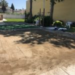 Before photo of a bare dirt yard area in Gridley CA prior to artificial turf installation by Cruzin Landscape